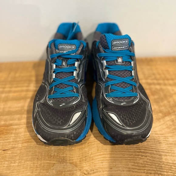 Brooks men’s ghost 8 sneakers‎ running shoes blue and gray metallic size 10 EUC main image 4